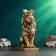 Figure "Leo with the crown" 36x22x16cm, bronze with gilding