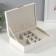 The casket to the leatherette for jewelry "Sleepy. Strips. Bant" White 17x24x7 cm