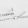 Set 2 objects: earrings, necklace necklace drops, blue-white color in silver, 45 cm