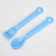 Set of dishes 4 objects, bowl, fork, spoon, stroke hard nose 200 ml., Mix color