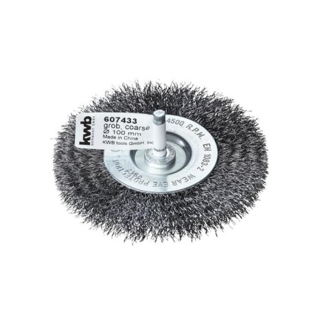 The cordchit is flat for the drill kwb, d = 100 mm, wire d = 0.35 mm, shank d = 6 mm, steel HSS 706265