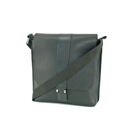 Male Bag VM011-00140, Black Color, Genuine leather, 19x5x22 cm