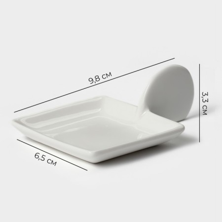Porcelain Magistro Porcelain "Shovel", 9.8 × 6.5 cm, white color-1