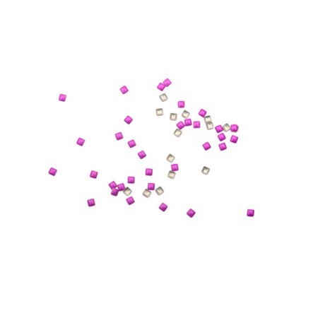 Metal square rhinestones Pole, 2x2, purple, 50 pcs