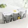 A set of glasses “SNEP” glass, 260 ml, 3 pcs, gray plastic accessory