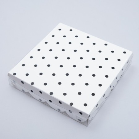 Box for cookies "peas", white, 15 x 15 x 3 cm-2