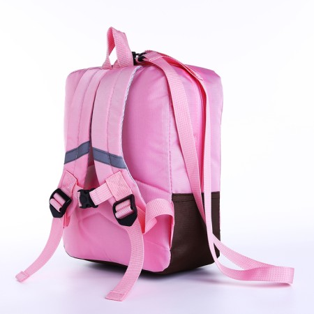 Baby backpack on lightning, reflective elements, pink color-1