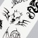 Transfer Tattoo "Dragons" Black, 9x21