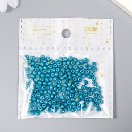 Glass beads 6/0 "dark lazor" 15 grams-2