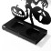 Summary Metal for 2 candles "Halloween. Skeleton with pumpkins" black 15x14x6 cm