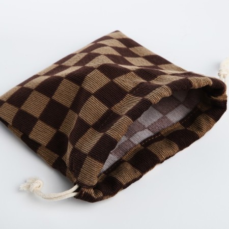 Cosmetic bag - a bag of ties, brown color-2