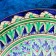The plate of the Rishtan ceramics "Patterns", blue, deep, 20 cm