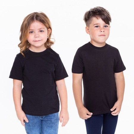 T -shirt for nursery, black color, height 122 cm-1