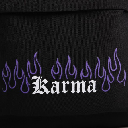 Backpack School Textile Karma, 38x27x13 cm, black color-4