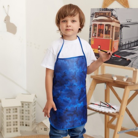 Apron Children's Ethel "Blue Militari", 49 x 39 cm-3