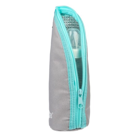 Thermos for a bottle m & b on a zipper color is gray/turquoise-3