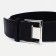 Women's belt, width 5 cm, elastic band, metal buckle, black color