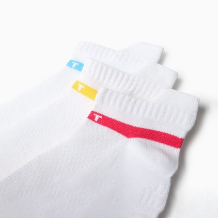 Set of female socks (3 pairs), white color, size 23-25-2