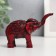 NECKE Polystone "Elephant in Popon" Dark Red 9.5x5x5.5 cm