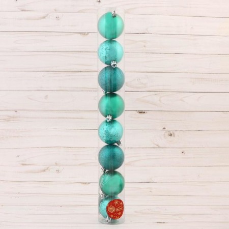 Set of balls plastic D-6 cm, 8 pcs "Emeravik Assorted" Green-1