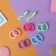Caramel hair set (10 elastic bands 1.5 cm, 2 clamps 3 cm) hearts, green