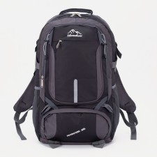Tourist backpack on lightning with extension, 2 departments, 4 pockets, black color