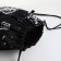 Bag for shoes on the lace, black/white color
