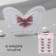 Knitted elements "Double butterflies", 5 × 4 cm, 10 pcs, pink/white color