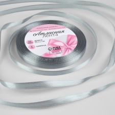Satin tape, 6 mm × 23 ± 1 m, color ash No. 59
