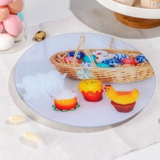 Glass stand for the cake rotating shares 