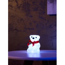 Светодиодная фигура «Медвежонок» 13 × 10 см, акрил, 20 LED, батарейки ААх2 (не в комплекте), свечение белое