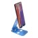 Luazon phone stand, adjustable height, silicone inserts, blue