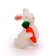 Miniature Puppet "Hare with carrots", size: 2.5 × 3 × 3.5 cm