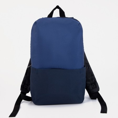 School textile school with pockets, blue color, 22x13x30 cm-1