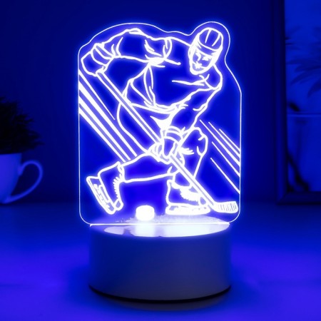 Light "hockey player" Led RGB from the network 9.5x10.5x17 cm-5