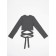 TOP for girls with long sleeves Generation, height 140 cm, color graphite