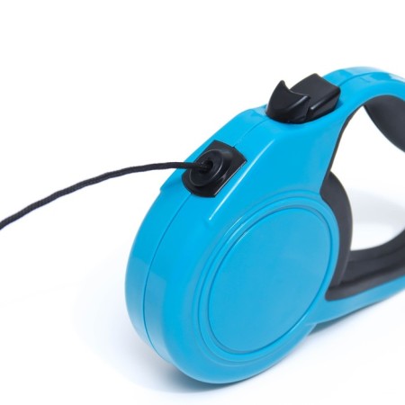 Roulette "Piggon" classic, with a rubberized handle, 3 m, up to 15 kg, cable, blue-2