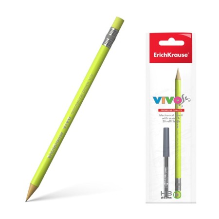 Set of pencil mechanical Erichkrause "Vivo", NV, Grifel D = 0.5 mm, 20 sections, in a package, mix