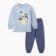 Pajamas for the boy's pile, blue/blue color, height 86-92