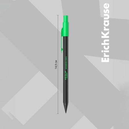 Mechanical pencil with Erichkrause "XS Clip Accent", NV, Grifel D = 0.7 mm, in the box, mix-3