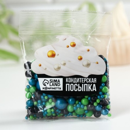 Sprinking soft shiny: blue, green, black, 50 g.-2