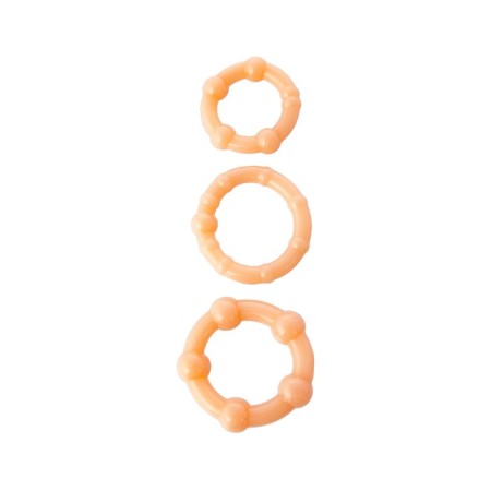 Toyfa, PVC rings set, beige color-2