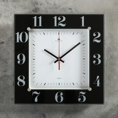 Wall clock, interior "ruby", silent, 31 x 31 cm, black