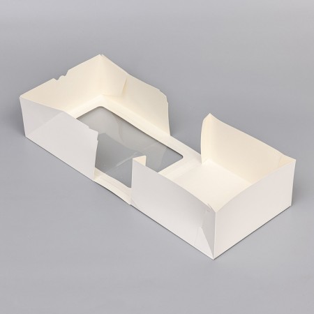 Confectionery packaging with the Mousse window, white, 23.5 x 23.5 x 11.5 cm-4
