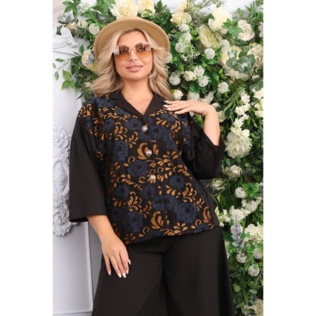 Female jacket, size 52, black color-2