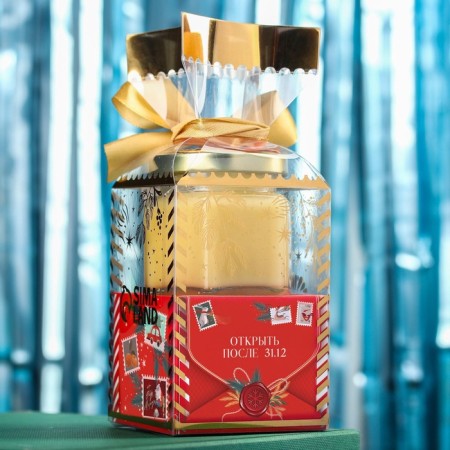 Gift set "New Year's Gift": tea with orange and cinnamon 50 g, creamless cedar cedar, 120 g.-9