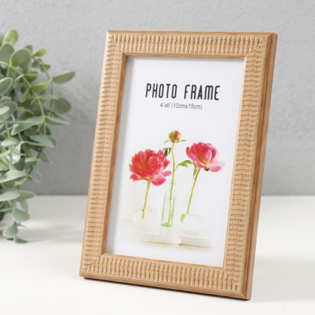 Photo frame plastic 10x15 cm "Extended wood rhombus" 12x17 cm-1