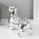 Pig a piggy bank Ceramics "Silver dachshund" 24.510.5x16.5 cm