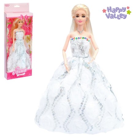 Model doll articular "Bride Anna", in a dress-1