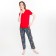 Female set (T -shirt/pants), red/butterfly color, size 54